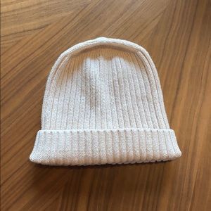 Madewell Merino Ribbed Beanie in Muted Blush